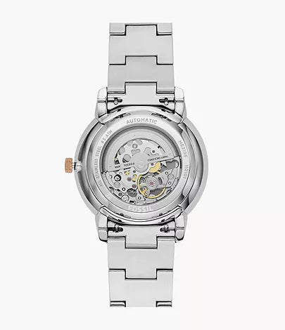 Men's Fossil Automatic Stainless Steel Skeleton Watch - ME3196